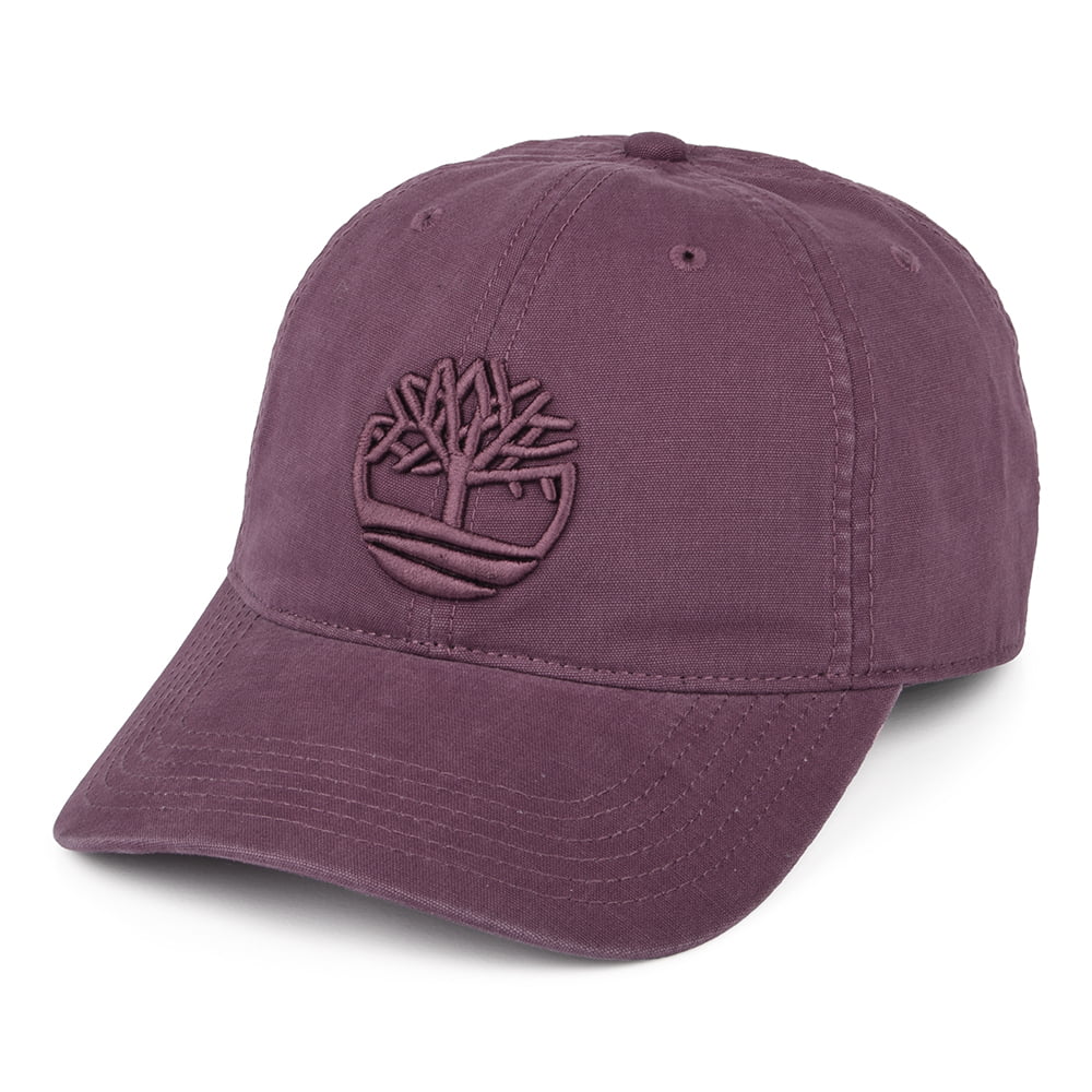 Gorra de béisbol Soundview de lona de algodón de Timberland - Vino