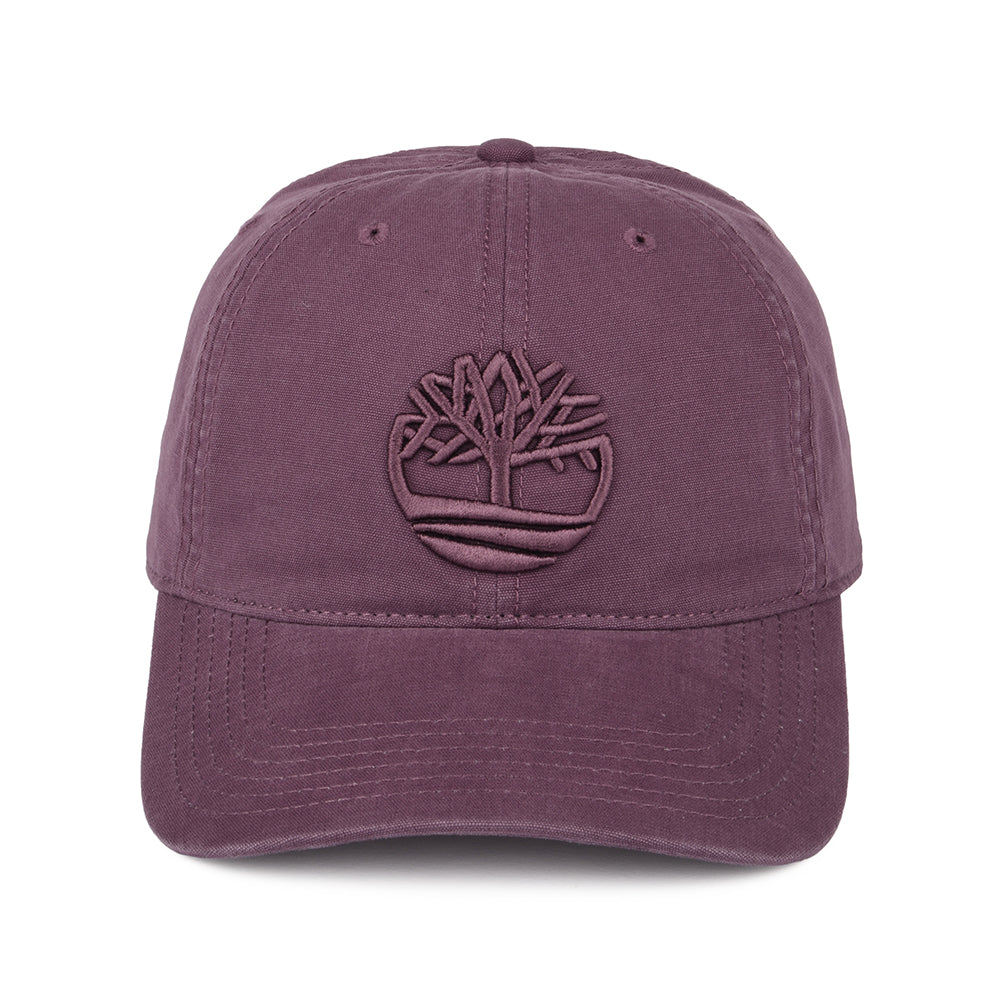 Gorra de béisbol Soundview de lona de algodón de Timberland - Vino