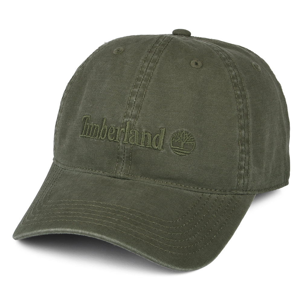 Gorra de béisbol Cooper Hill de lona de algodón de Timberland - Oliva Oscuro