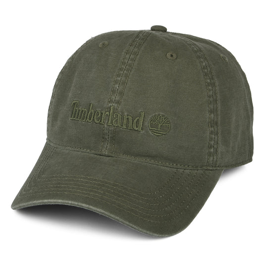 Gorra de béisbol Cooper Hill de lona de algodón de Timberland - Oliva Oscuro