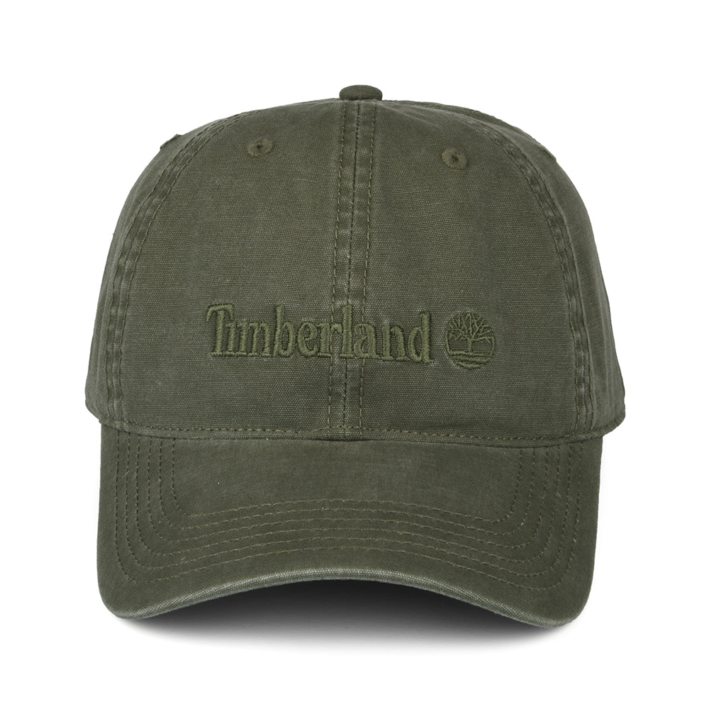 Gorra de béisbol Cooper Hill de lona de algodón de Timberland - Oliva Oscuro