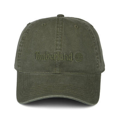 Gorra de béisbol Cooper Hill de lona de algodón de Timberland - Oliva Oscuro