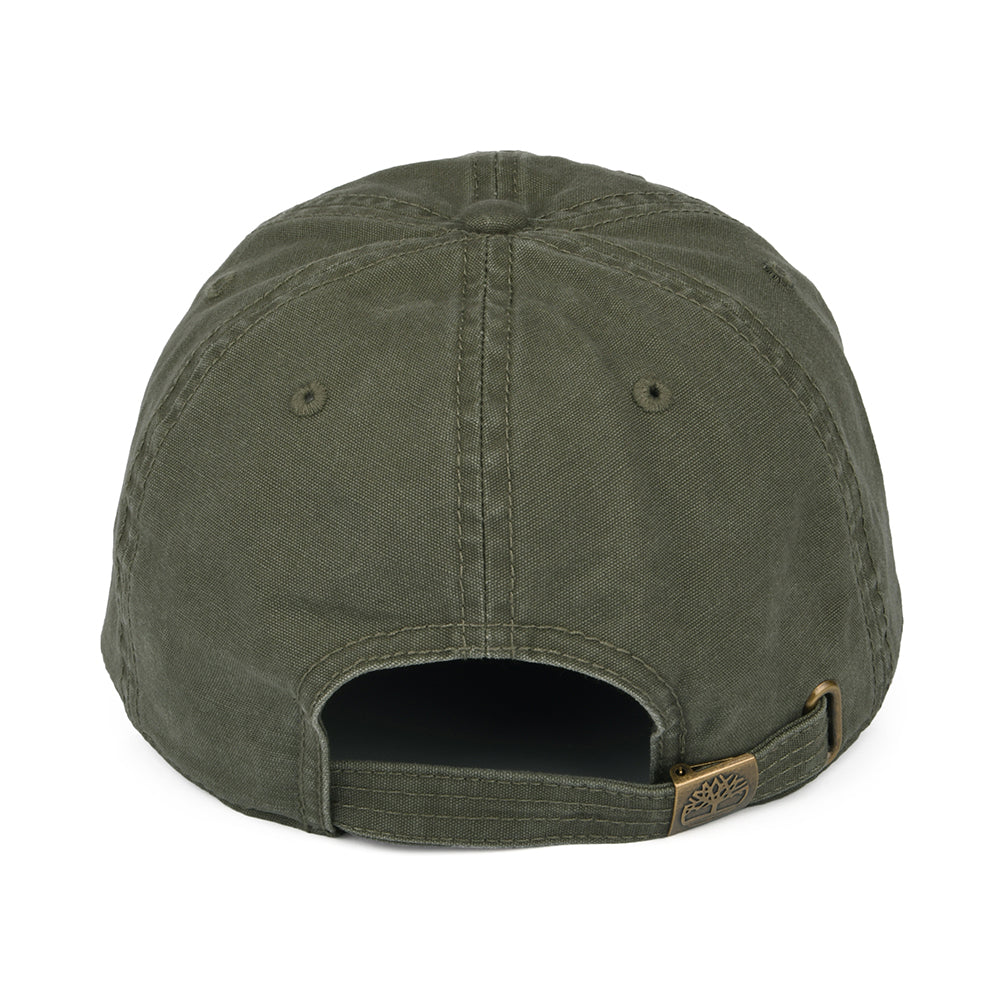 Gorra de béisbol Cooper Hill de lona de algodón de Timberland - Oliva Oscuro