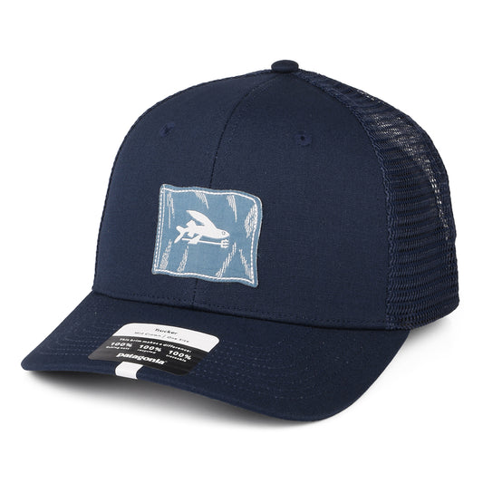 Gorra Trucker Fly The Flag Label de algodón orgánico de Patagonia - Azul Marino