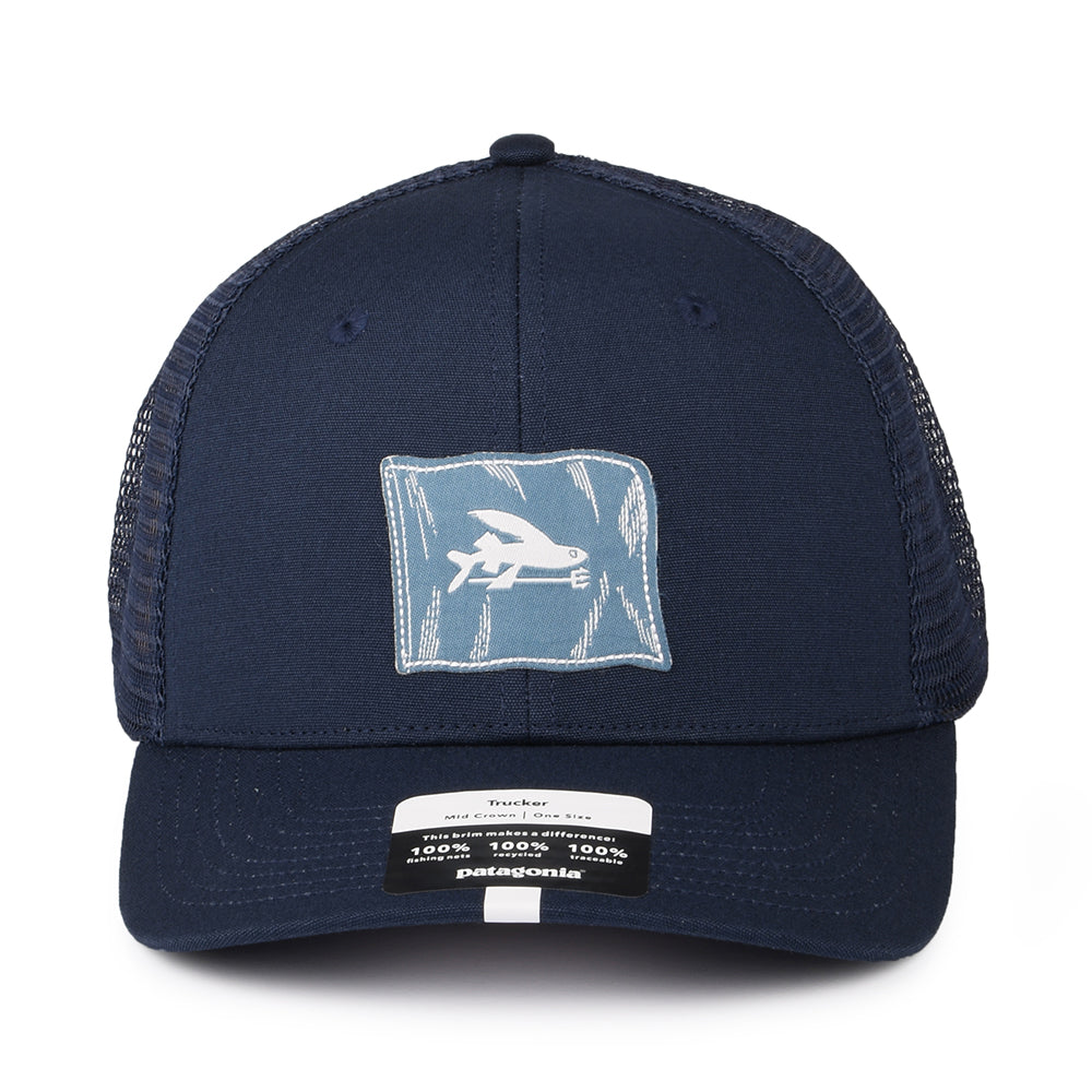 Gorra Trucker Fly The Flag Label de algodón orgánico de Patagonia - Azul Marino