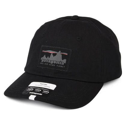 Gorra de béisbol 3 Skyline Trad de algodón orgánico de Patagonia - Negro