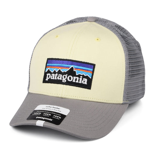Gorra Trucker P-6 Logo LoPro de algodón orgánico de Patagonia - Amarillo Claro-Azul Claro