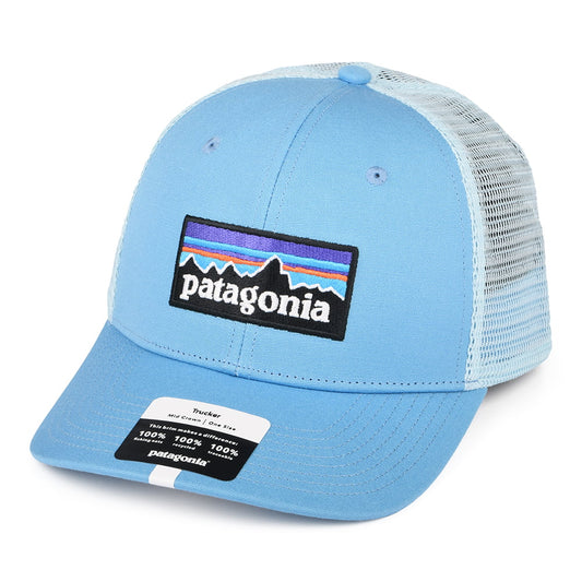 Gorra Trucker P-6 Logo de algodón orgánico de Patagonia - Azul Medio