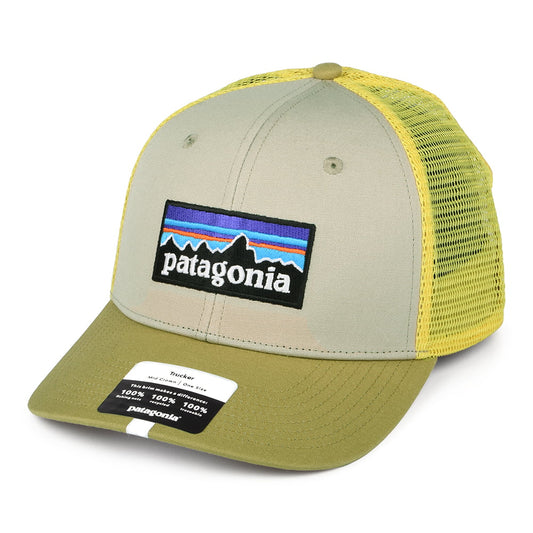 Gorra Trucker P-6 Logo de algodón orgánico de Patagonia - Beige Arena-Amarillo