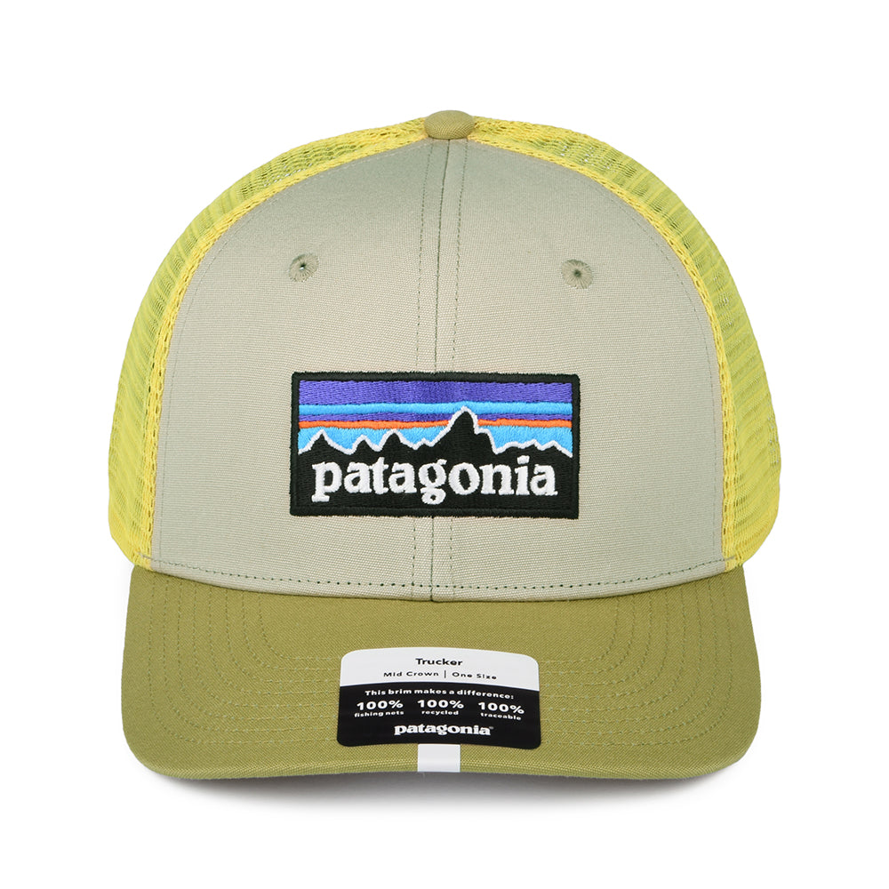 Gorra Trucker P-6 Logo de algodón orgánico de Patagonia - Beige Arena-Amarillo