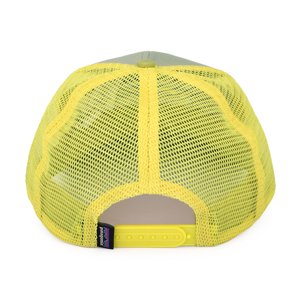 Gorra Trucker P-6 Logo de algodón orgánico de Patagonia - Beige Arena-Amarillo