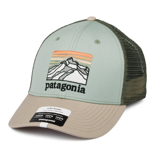 Gorra Trucker Line Logo Ridge LoPro de algodón orgánico de Patagonia - Menta