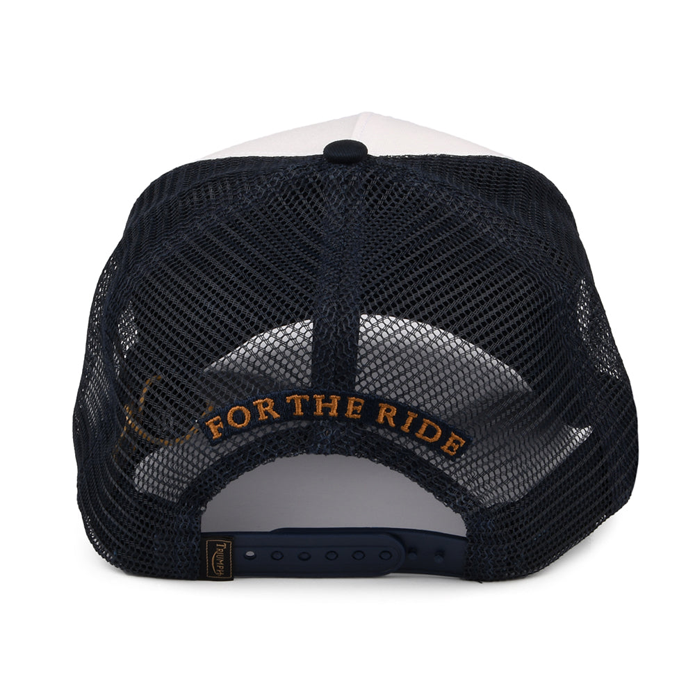 Gorra Trucker Oil de Triumph Motorcycles - Azul Marino-Hueso