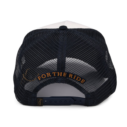 Gorra Trucker Oil de Triumph Motorcycles - Azul Marino-Hueso