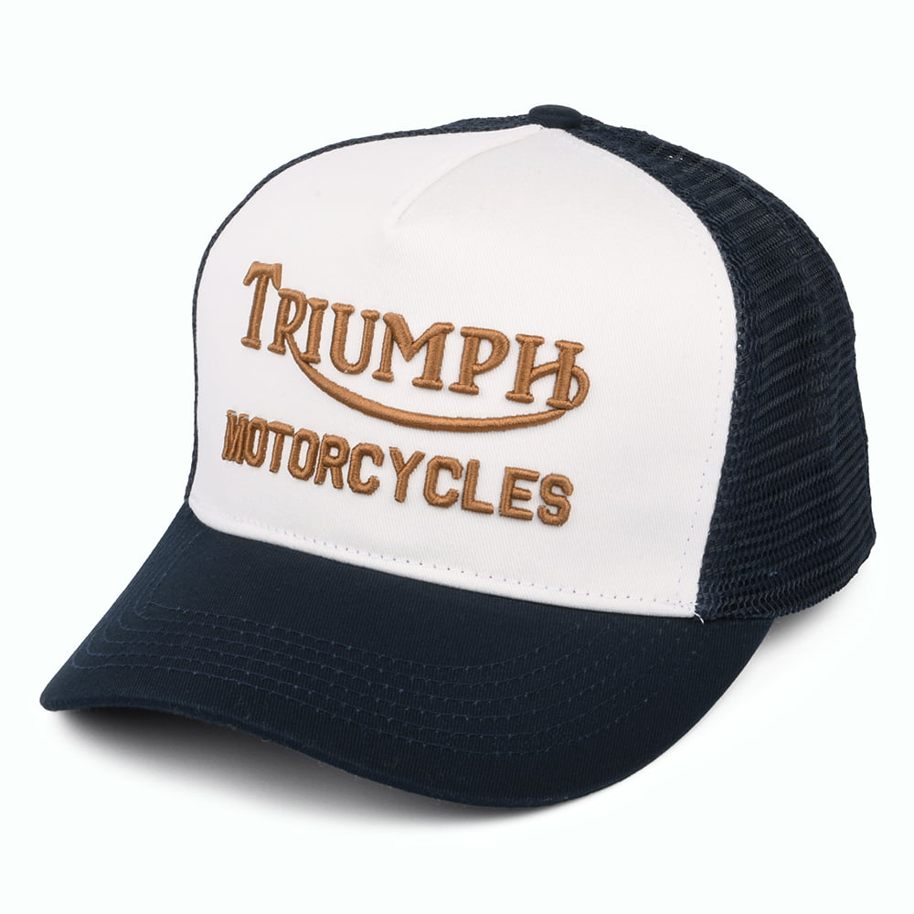 Gorra Trucker Oil de Triumph Motorcycles - Azul Marino-Hueso