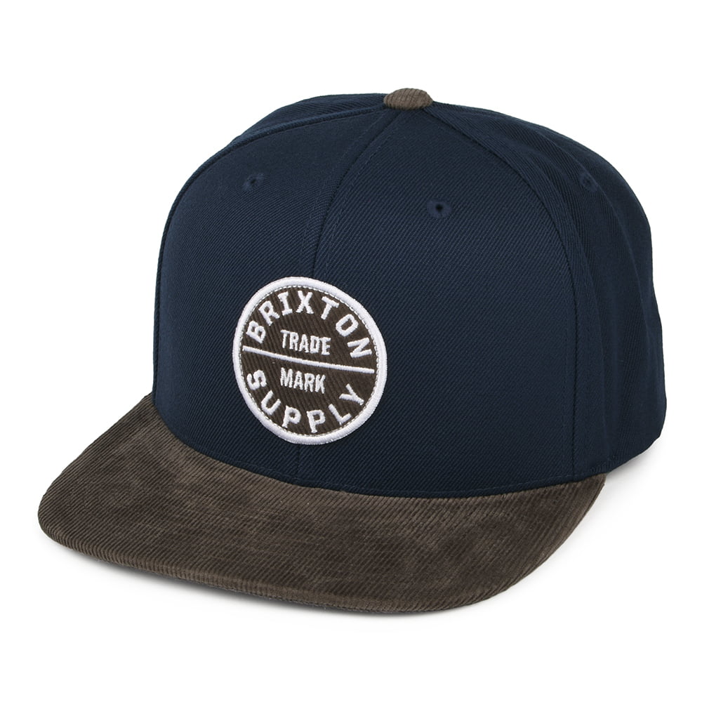 Gorra Snapback Oath III de Brixton - Azul Marino-Marrón
