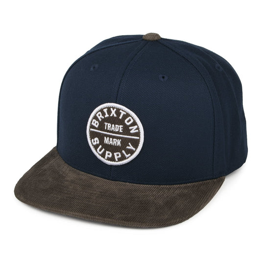Gorra Snapback Oath III de Brixton - Azul Marino-Marrón