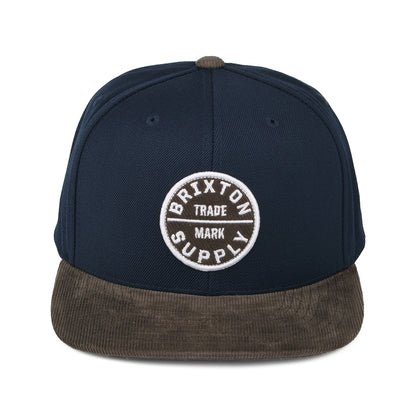 Gorra Snapback Oath III de Brixton - Azul Marino-Marrón
