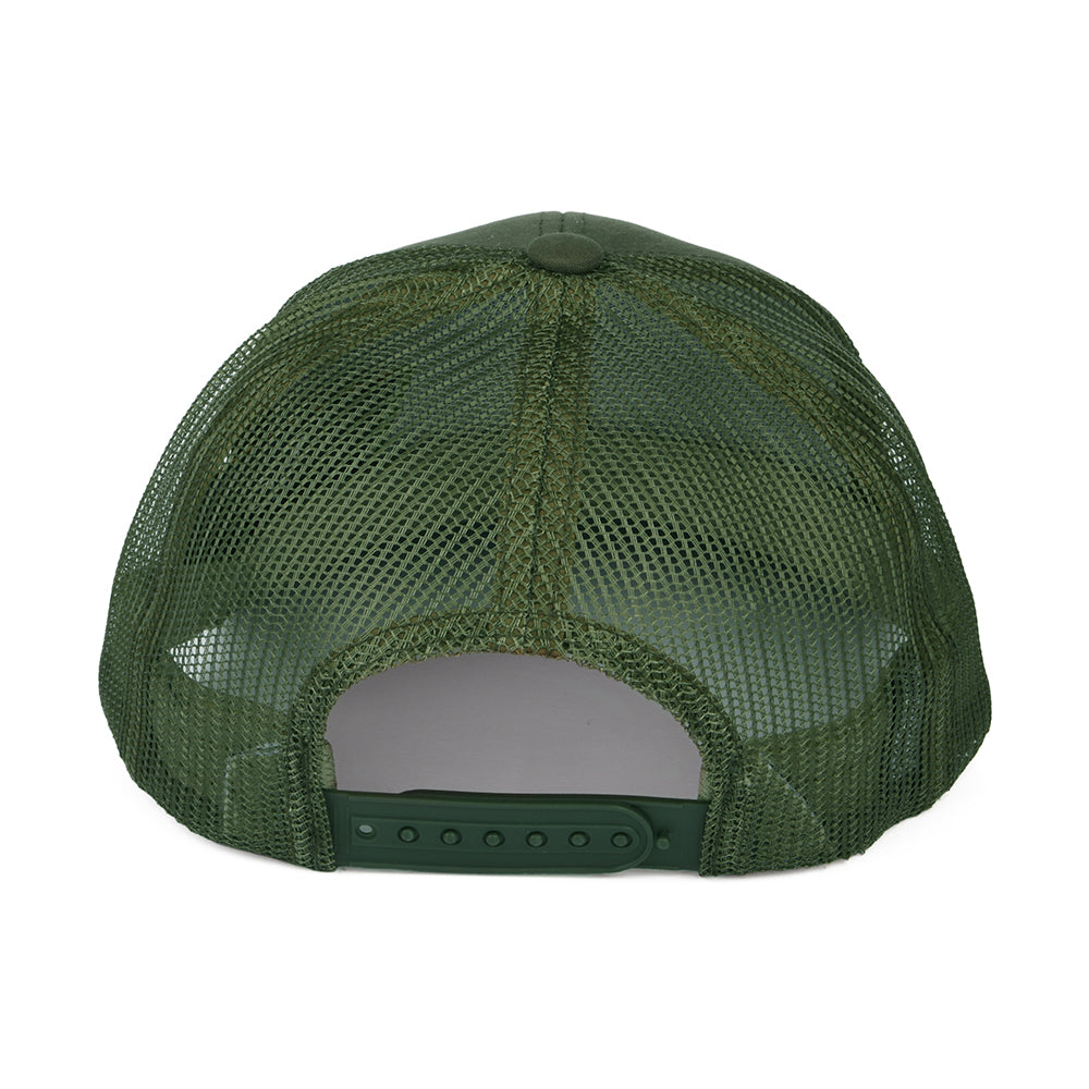 Gorra Trucker Rival Stamp NetPlus MP de Brixton - Verde Oliva