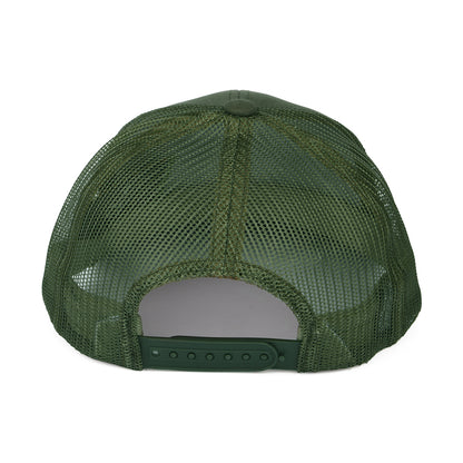 Gorra Trucker Rival Stamp NetPlus MP de Brixton - Verde Oliva