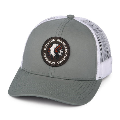 Gorra Trucker Rival Stamp NetPlus MP de Brixton - Gris-Blanco