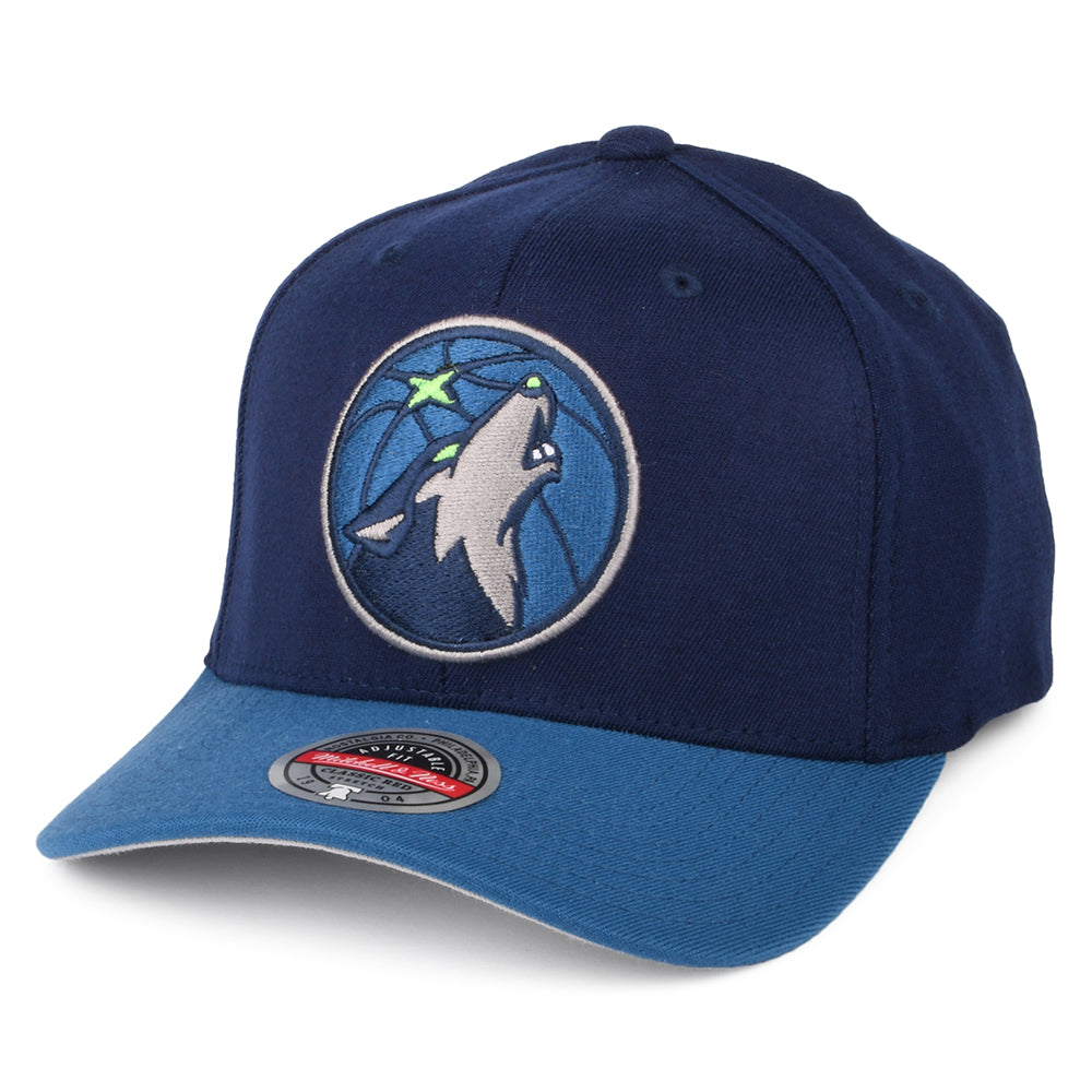Gorra Snapback NBA Wool 2 Tone Stretch Minnesota Timberwolves de Mitchell & Ness - Azul Marino-Azul