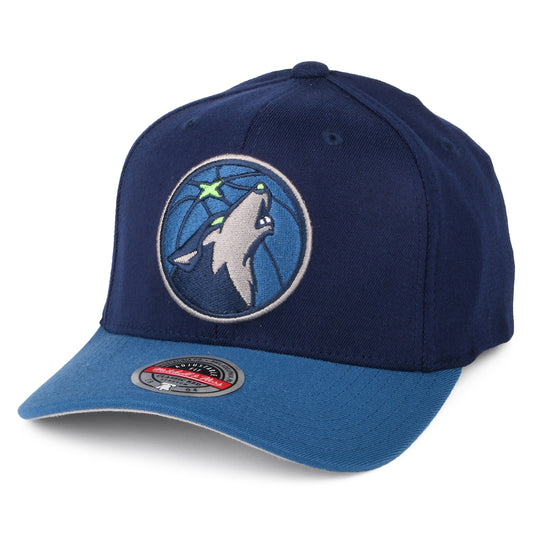 Gorra Snapback NBA Wool 2 Tone Stretch Minnesota Timberwolves de Mitchell & Ness - Azul Marino-Azul