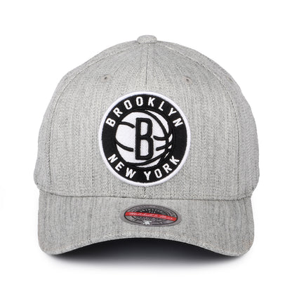 Gorra Snapback NBA Team Heather Stretch Brooklyn Nets de Mitchell & Ness - Gris Jaspeado