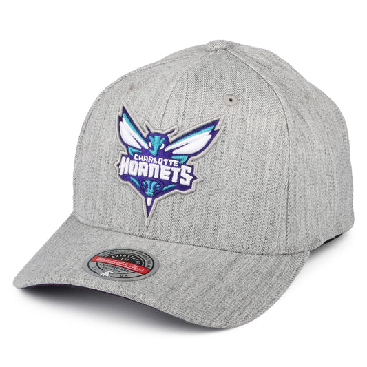 Gorra Snapback NBA Team Heather Stretch Charlotte Hornets de Mitchell & Ness - Gris Jaspeado