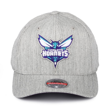 Gorra Snapback NBA Team Heather Stretch Charlotte Hornets de Mitchell & Ness - Gris Jaspeado