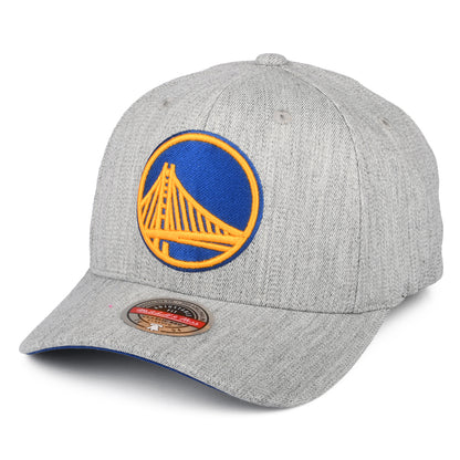Gorra Snapback NBA Team Heather Stretch Golden State Warriors de Mitchell & Ness - Gris Jaspeado
