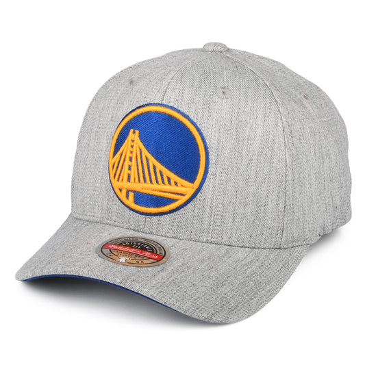 Gorra Snapback NBA Team Heather Stretch Golden State Warriors de Mitchell & Ness - Gris Jaspeado