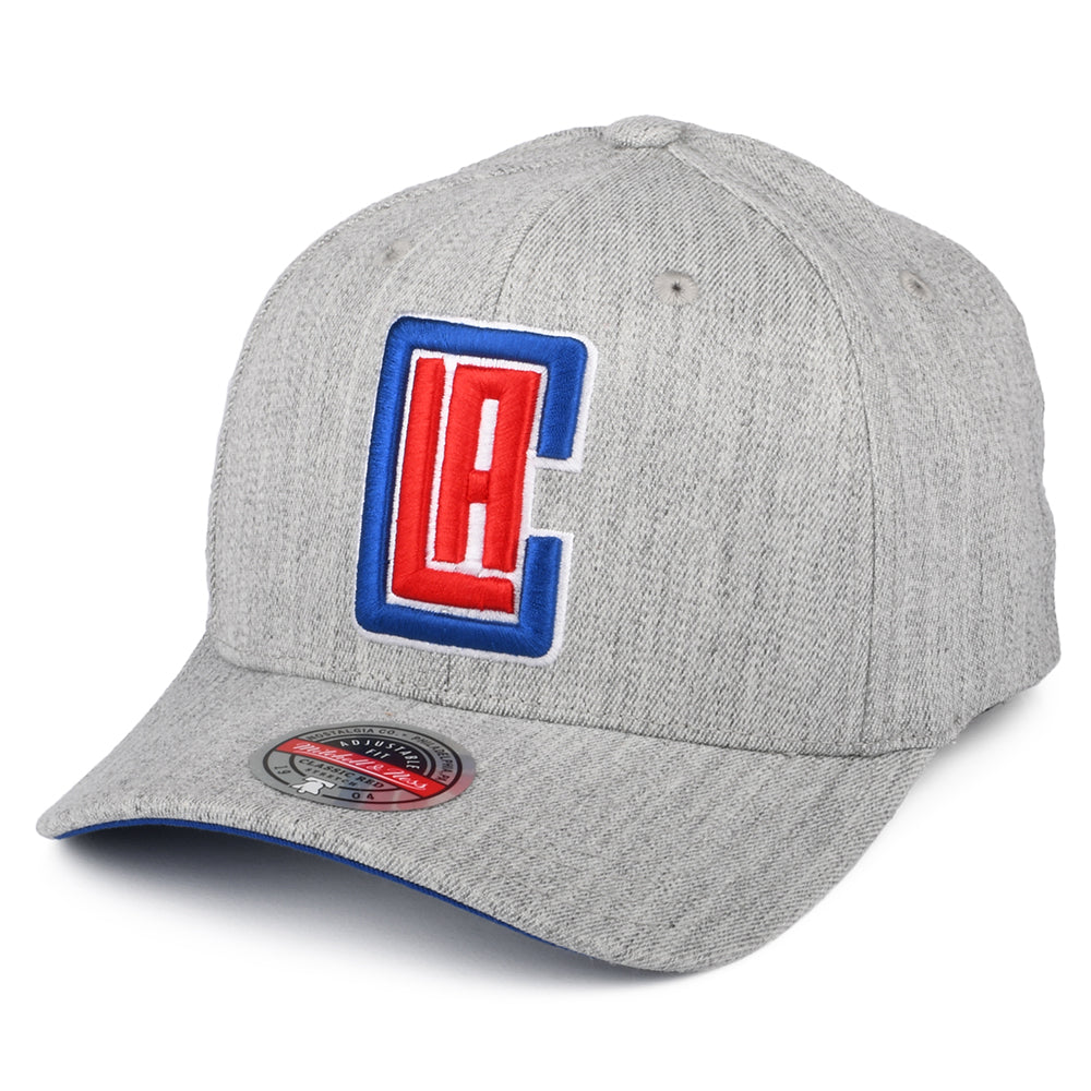 Gorra Snapback NBA Team Heather Stretch L.A. Clippers de Mitchell & Ness - Gris Jaspeado