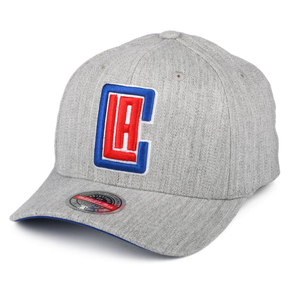 Gorra Snapback NBA Team Heather Stretch L.A. Clippers de Mitchell & Ness - Gris Jaspeado