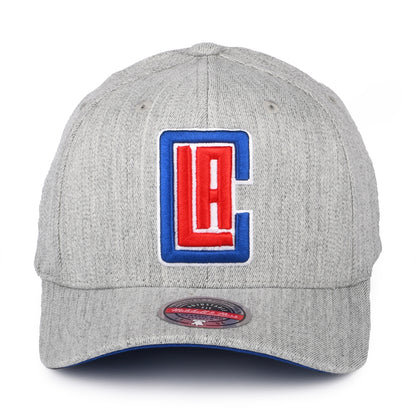 Gorra Snapback NBA Team Heather Stretch L.A. Clippers de Mitchell & Ness - Gris Jaspeado