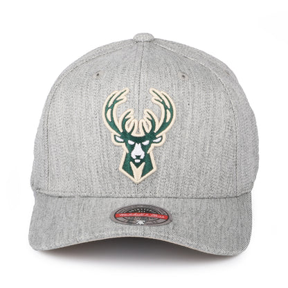 Gorra Snapback NBA Team Heather Stretch Milwaukee Bucks de Mitchell & Ness - Gris Jaspeado