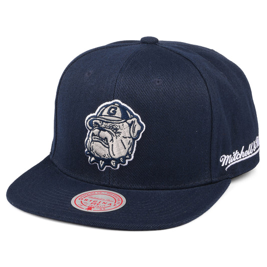 Gorra Snapback English Dropback Georgetown Hoyas de Mitchell & Ness - Azul Marino