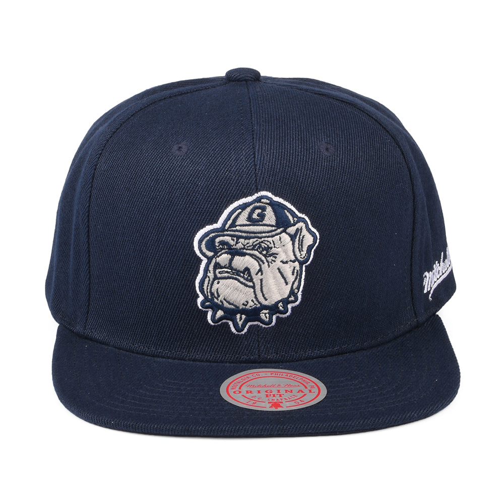 Gorra Snapback English Dropback Georgetown Hoyas de Mitchell & Ness - Azul Marino