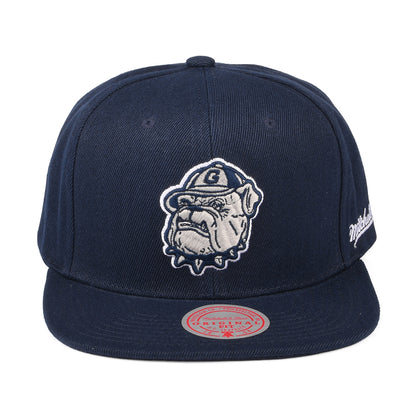 Gorra Snapback English Dropback Georgetown Hoyas de Mitchell & Ness - Azul Marino