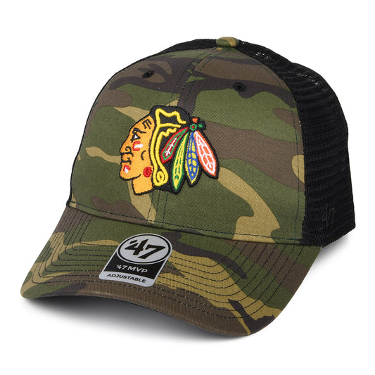 Gorra Trucker NHL Camo Branson MVP Chicago Blackhawks de 47 Brand - Camuflaje
