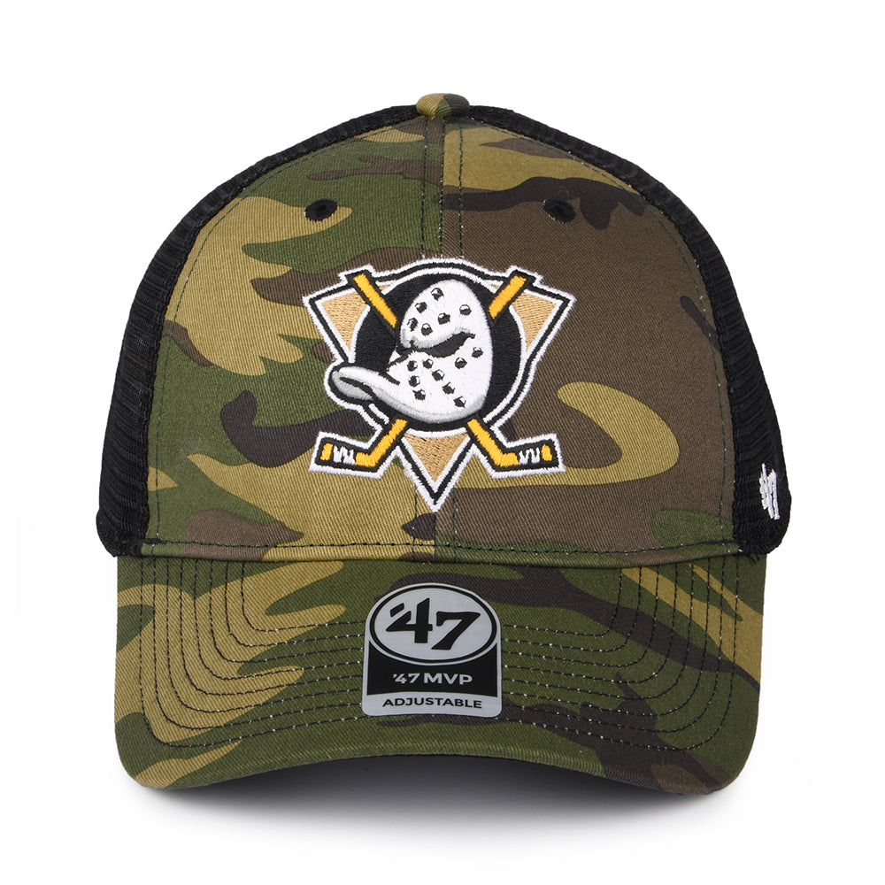 Gorra Trucker NHL Camo Branson MVP Anaheim Ducks de 47 Brand - Camuflaje
