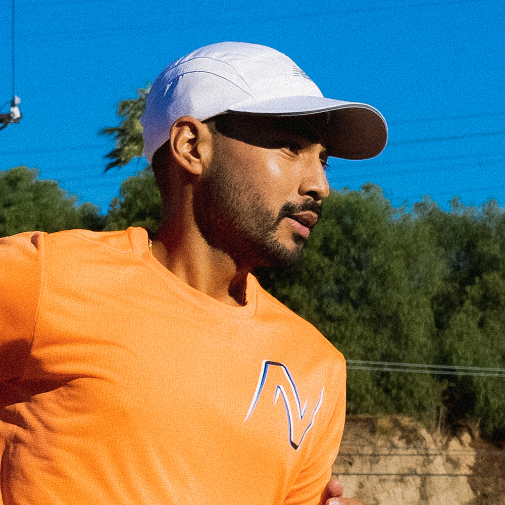Gorra 5 paneles Performance V 3.0 de New Balance - Blanco