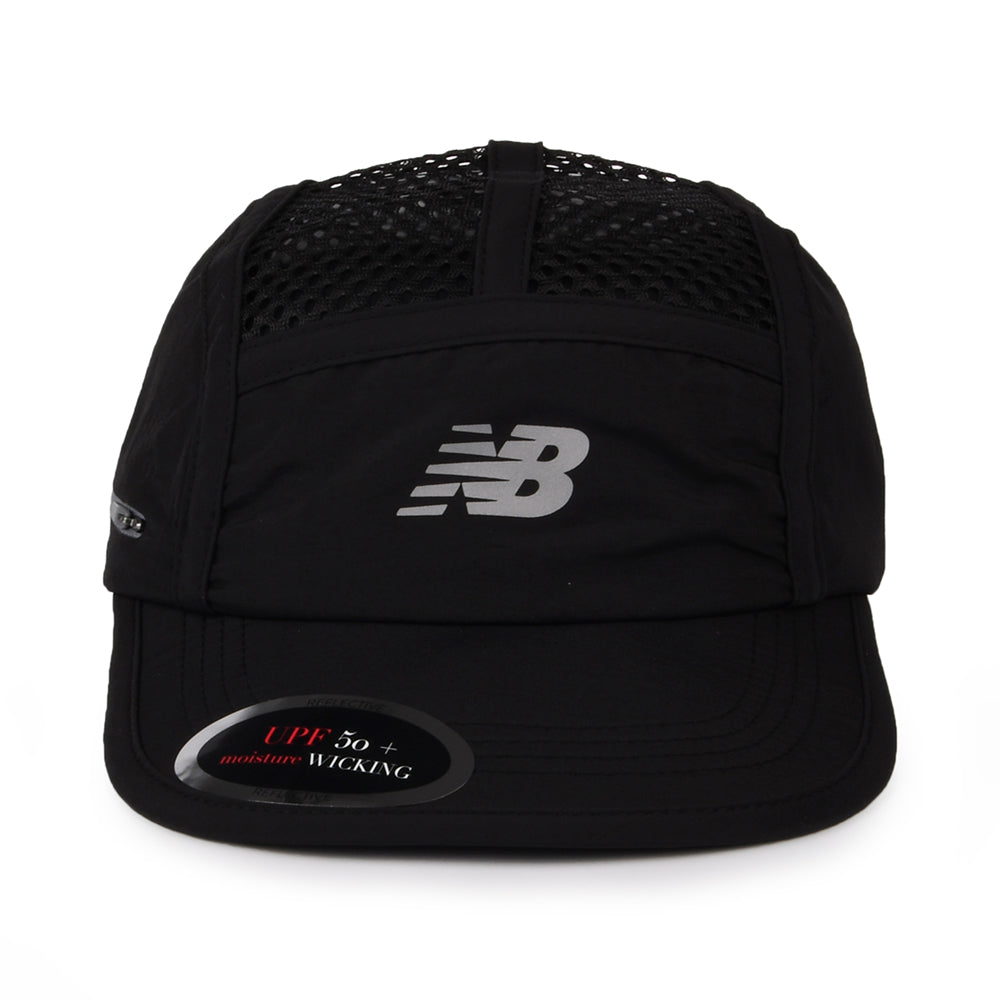 Gorra 5 paneles Running Stash plegable de New Balance - Negro