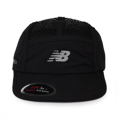Gorra 5 paneles Running Stash plegable de New Balance - Negro