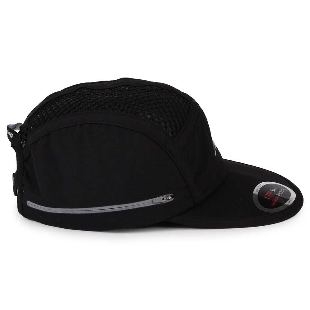 Gorra 5 paneles Running Stash plegable de New Balance - Negro