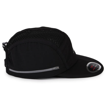 Gorra 5 paneles Running Stash plegable de New Balance - Negro