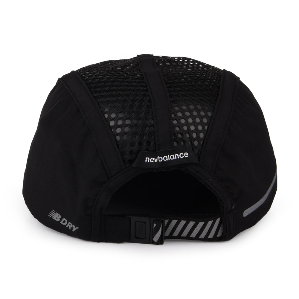 Gorra 5 paneles Running Stash plegable de New Balance - Negro