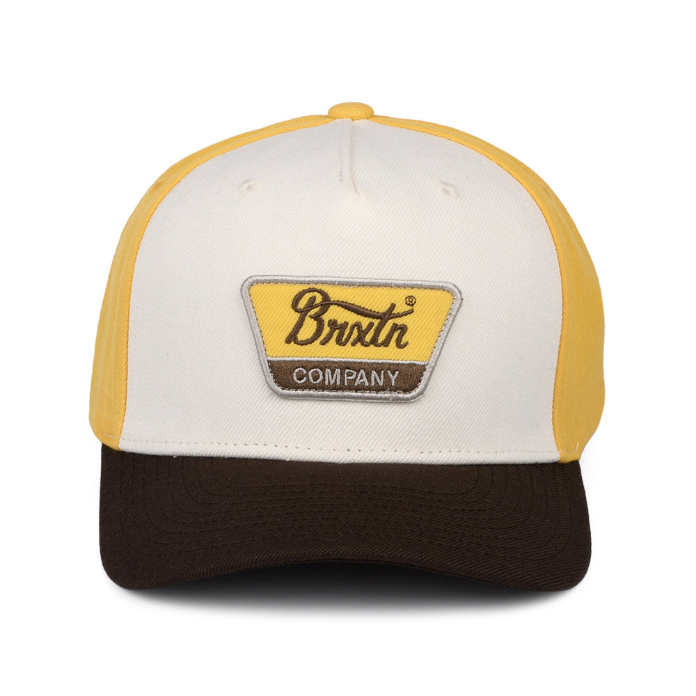 Gorra Snapback Linwood C NetPlus MP de Brixton - Blanco Roto-Amarillo-Marrón