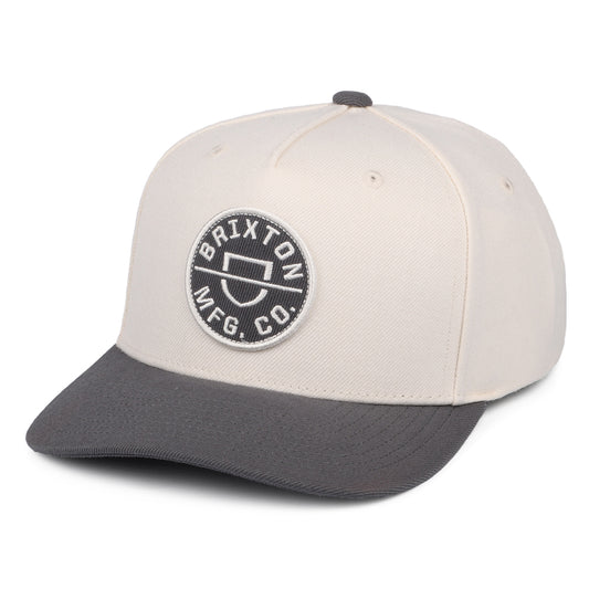 Gorra Snapback Crest C NetPlus MP de Brixton - Blanco Roto-Gris