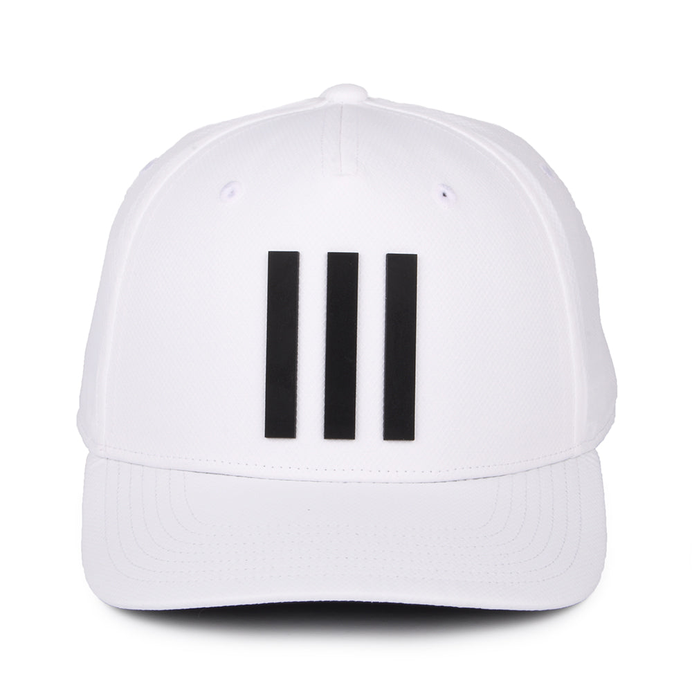 Gorra de béisbol Golf Tour 3 Stripes reciclado de Adidas - Blanco